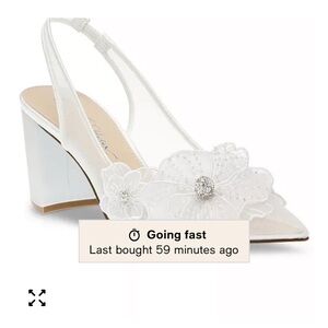 Betsy Johnson Petra floral appliqué slingback pumps